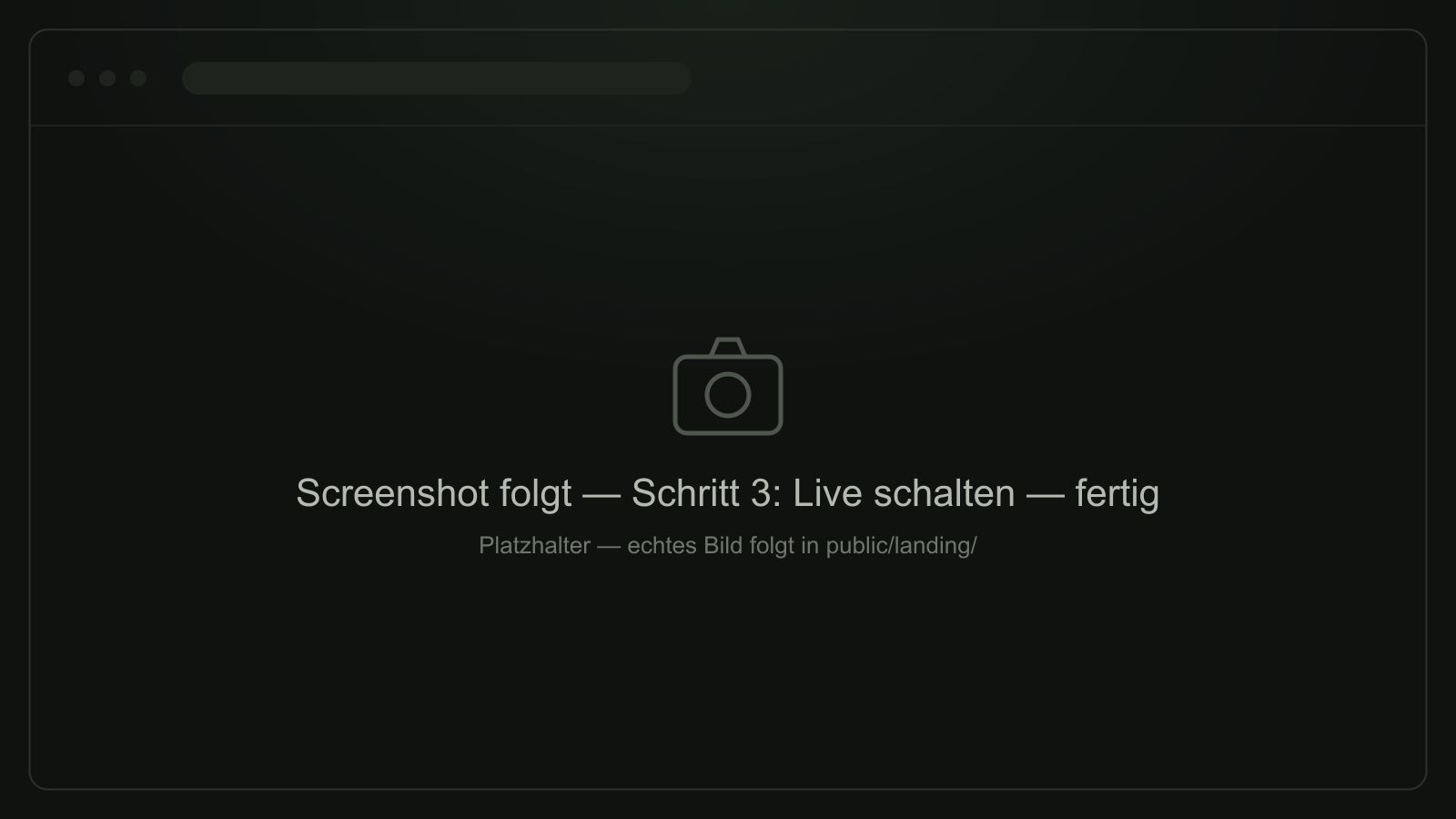 Screenshot: Go-Live-Schalter und erste automatische Antworten